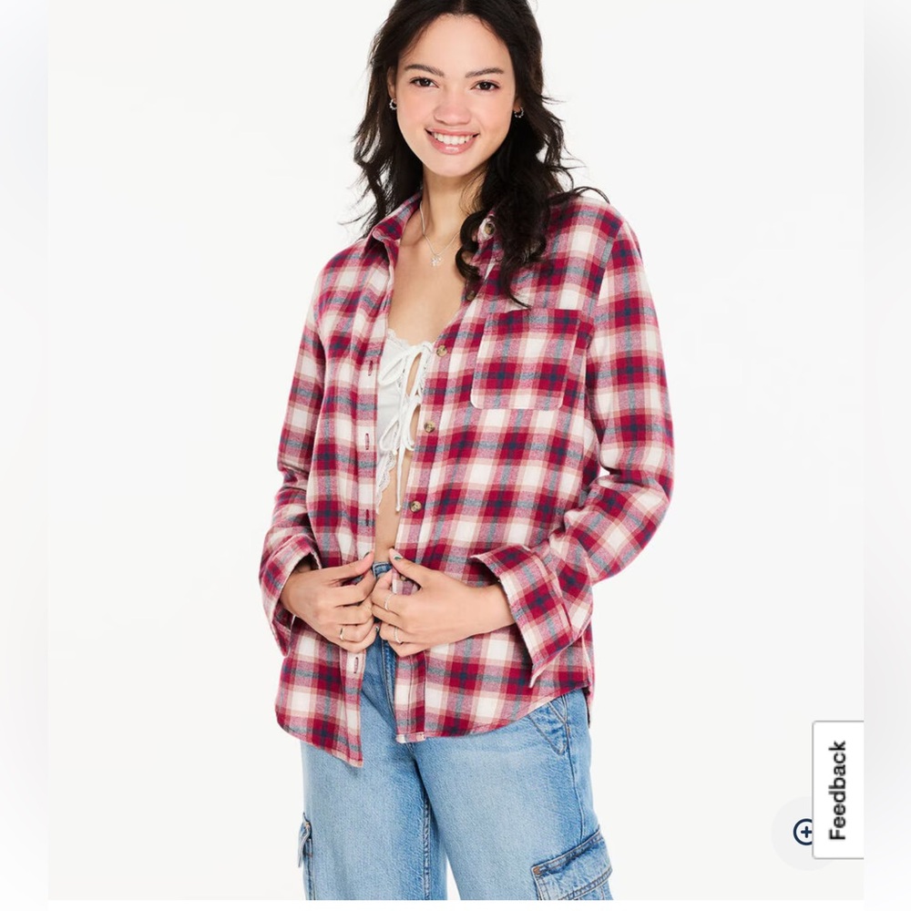 Aeropostale Red and White Plaid Shirt *GREAT CONDITION*